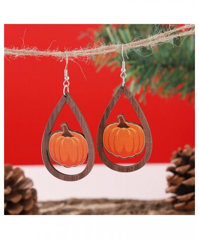 Cute Thanksgiving Turkey Pumpkin Maple Leaf Dangle Earrings for Women Lightweight Holiday Dangle Earrings Thanksgiving Fall W...