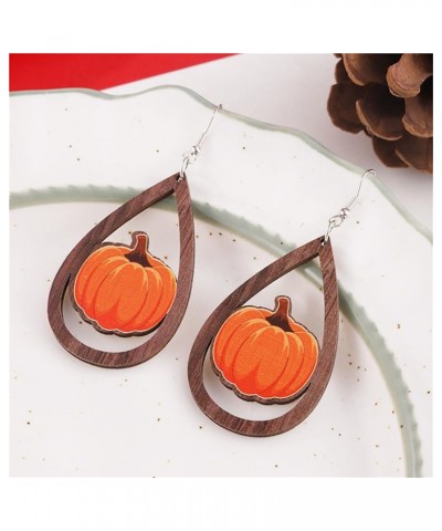 Cute Thanksgiving Turkey Pumpkin Maple Leaf Dangle Earrings for Women Lightweight Holiday Dangle Earrings Thanksgiving Fall W...