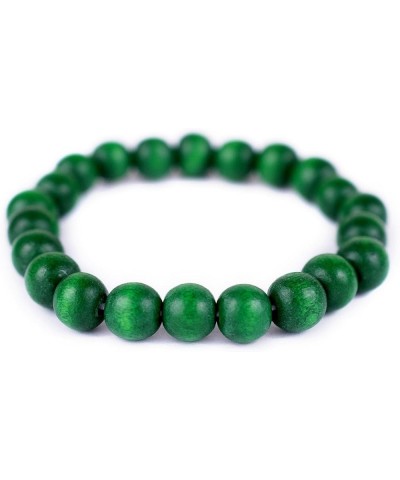 Wood Stretch Bracelet, Yellow - Stackable Beaded Jewelry, Unisex for Men & Women Large Beads Green $7.37 Bracelets