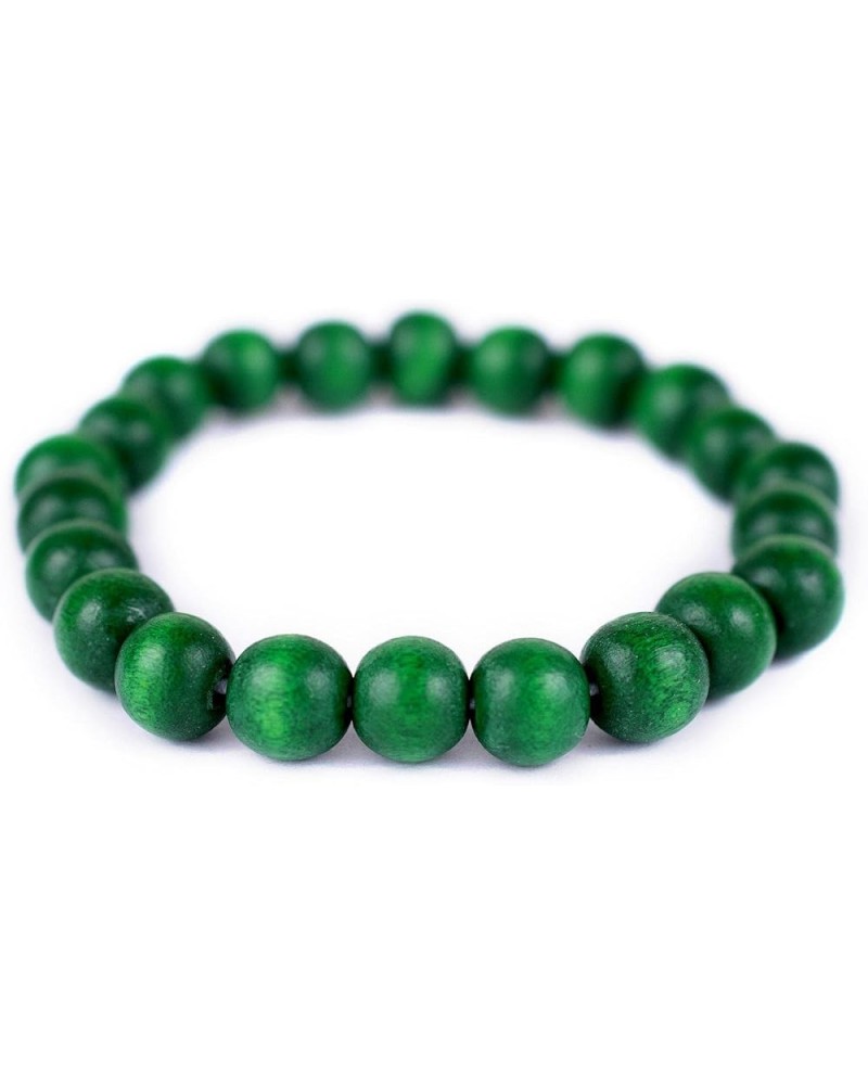 Wood Stretch Bracelet, Yellow - Stackable Beaded Jewelry, Unisex for Men & Women Large Beads Green $7.37 Bracelets