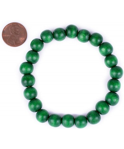 Wood Stretch Bracelet, Yellow - Stackable Beaded Jewelry, Unisex for Men & Women Large Beads Green $7.37 Bracelets