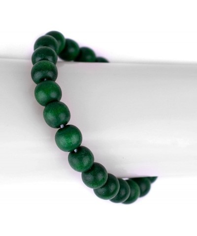 Wood Stretch Bracelet, Yellow - Stackable Beaded Jewelry, Unisex for Men & Women Large Beads Green $7.37 Bracelets