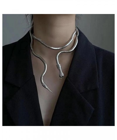 Bendable Snake Necklace Flexible Twisty Multi-purpose Necklace Bracelets Boa Pattern Collar Necklace Punk Gothic Jewelry for ...