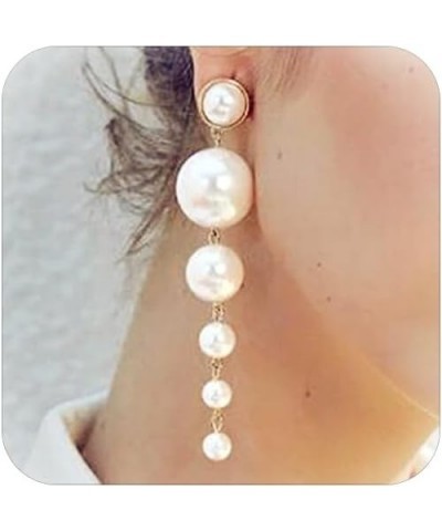 Pearl Earrings for Women Elegant Pearl Drop Earrings Long Tassel Pearl Earrings Pearl Star Earrings Heart Earrings Wedding Je...