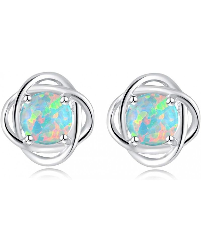 Heart Rainbow Enamel Small Hoop Earrings/Opal Sutd Earrings for Women Girls Sterling Silver Plated Cute Jewelry Gift Flower-G...