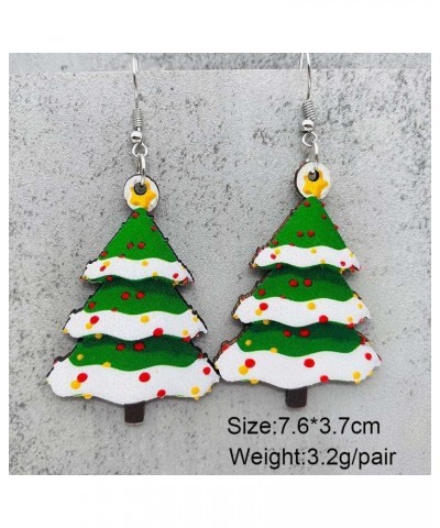 Christmas Wooden Earrings For Women Girls, LOVE Merry Christmas Santa Christmas Tree Lightweight Drop Earrings Set Party Fest...