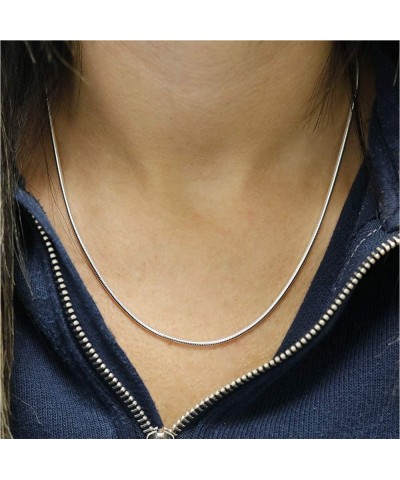 Sterling Silver 2MM, 2.5MM, 3MM, 4MM, 5MM Solid Round Snake Chain Necklace- Flexible Snake Chain Necklace, Round 925 Sterling...