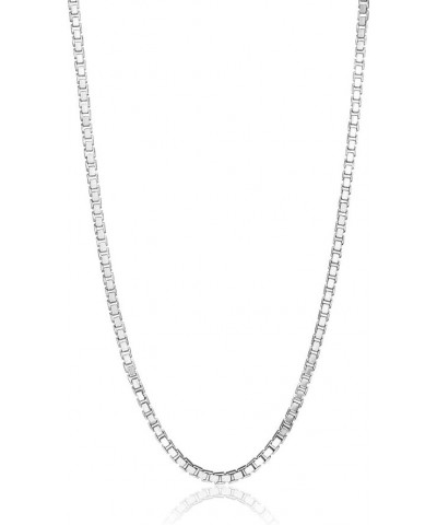 Sterling Silver 1.3mm Box Chain Dainty Necklace, 16-30 Inches 18.0 Inches Sterling Silver $11.79 Necklaces