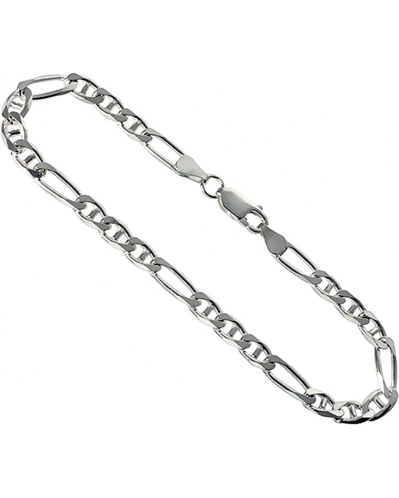 Sterling Silver 4.5mm Figarucci Link Chain Necklaces & Bracelets Beveled Edges Nickel Free Italy 7-30 inch 16.0 Inches $13.25...