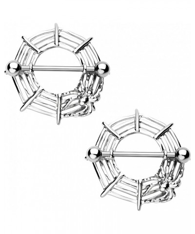 SPIDER WEB 316L STAINLESS STEEL NIPPLE SHIELD (SOLD PER PIECE OR PER PAIR) Pair $11.52 Body Jewelry