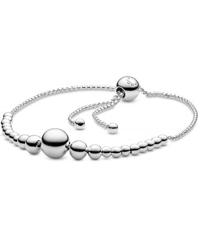 String of Beads Slider Bracelet Signature Bracelet for Women - Features Sterling Silver - Gift for Her, With Gift Box 9.8 Inc...