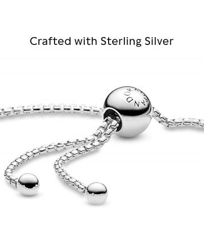 String of Beads Slider Bracelet Signature Bracelet for Women - Features Sterling Silver - Gift for Her, With Gift Box 9.8 Inc...