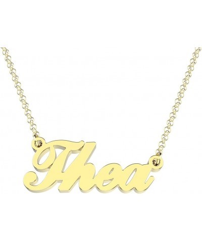 Letter T Personalized Name Necklace Dainty Name Plate Necklace Jewelry Personalized Gifts for Women Teen Girls $7.94 Necklaces