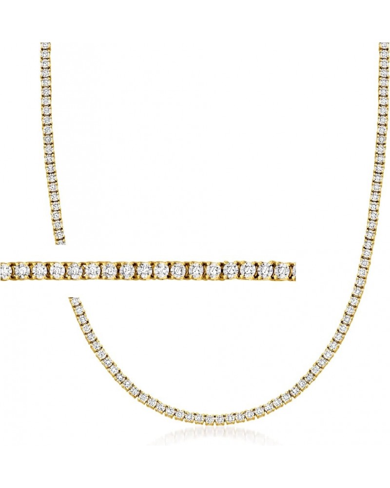 1.00 ct. t.w. Diamond Tennis Necklace in 18kt Gold Over Sterling 20.0 Inches $264.00 Necklaces