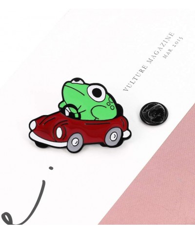 Lovely Animal Frog Enamel Brooch Pin, Cute Mushroom Flag Plant Lapel Pins Badge Brooch, Adorable Nature Pattern Jewelry Acces...