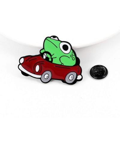 Lovely Animal Frog Enamel Brooch Pin, Cute Mushroom Flag Plant Lapel Pins Badge Brooch, Adorable Nature Pattern Jewelry Acces...