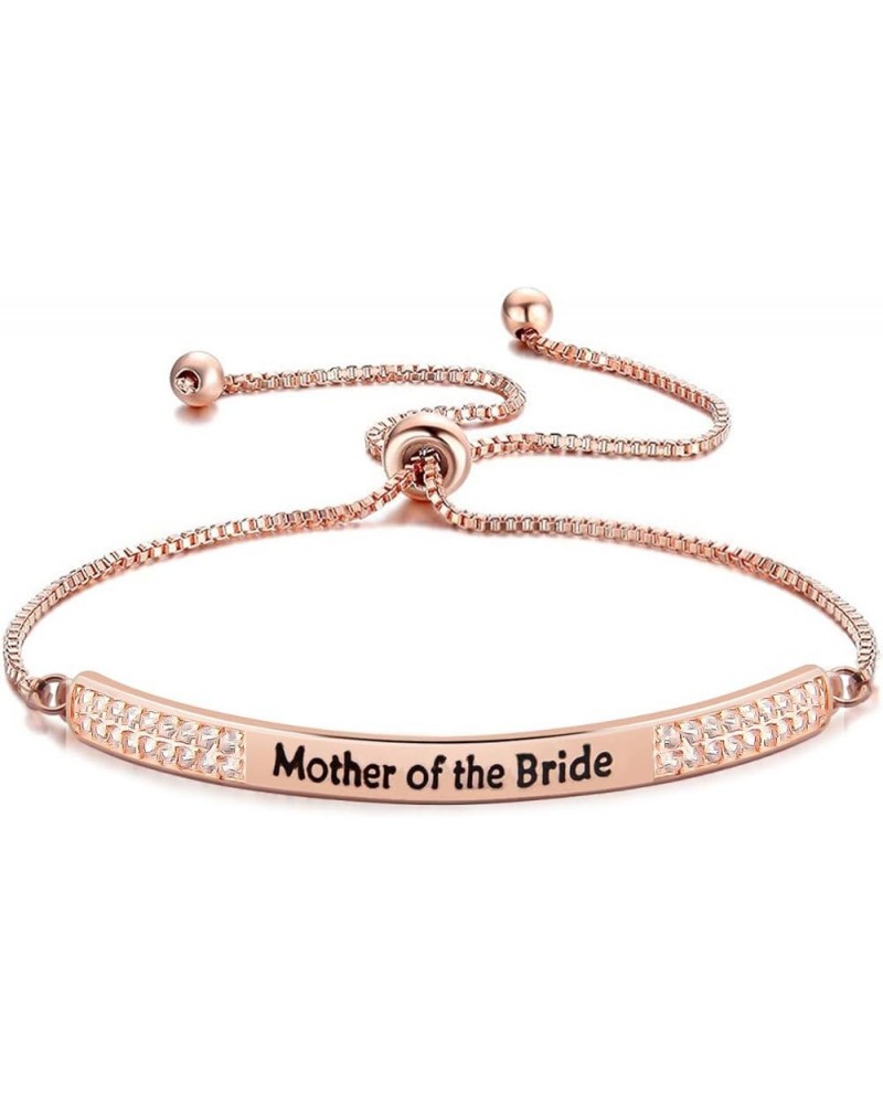 CZ Paved Mother in Law Bracelet Mother of the Bride Groom Bracelet with Slider mother of the bride bracelet $11.59 Bracelets