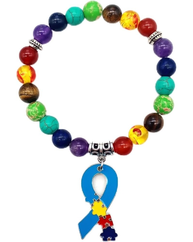 Colorful puzzle bracelet for women men,Best friend colorful lucky bracelet beads, Autism bracelets, Mother's day Teacher's Da...