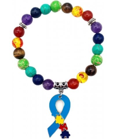 Colorful puzzle bracelet for women men,Best friend colorful lucky bracelet beads, Autism bracelets, Mother's day Teacher's Da...