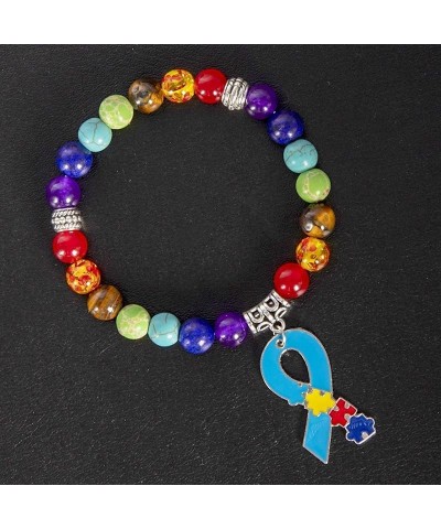 Colorful puzzle bracelet for women men,Best friend colorful lucky bracelet beads, Autism bracelets, Mother's day Teacher's Da...