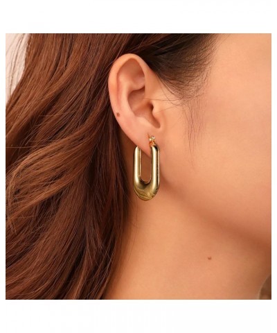 Gold Hoop Earrings for Women Trendy - 3/6/9 Pairs Chunky Thick Gold Hoop Earrings Set for Women Girls Huggie Hoop Twisted Lig...