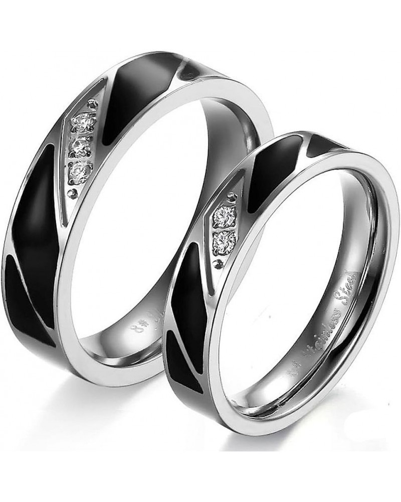 Amazing Titanium Stainless Steel We Love Each Other Wedding Band Set Anniversary/Engagement/Promise/Couple Ring Best Gift! hi...