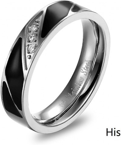 Amazing Titanium Stainless Steel We Love Each Other Wedding Band Set Anniversary/Engagement/Promise/Couple Ring Best Gift! hi...