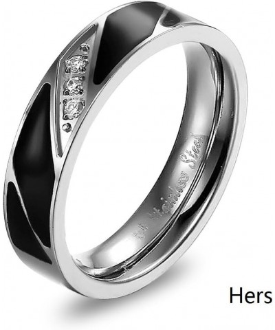 Amazing Titanium Stainless Steel We Love Each Other Wedding Band Set Anniversary/Engagement/Promise/Couple Ring Best Gift! hi...