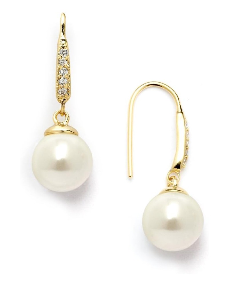 Pearl Drop Bridal Earring, Gold Wedding Earring for Brides, Bridesmaid, Mother's Day Jewelry Gift $10.80 Earrings