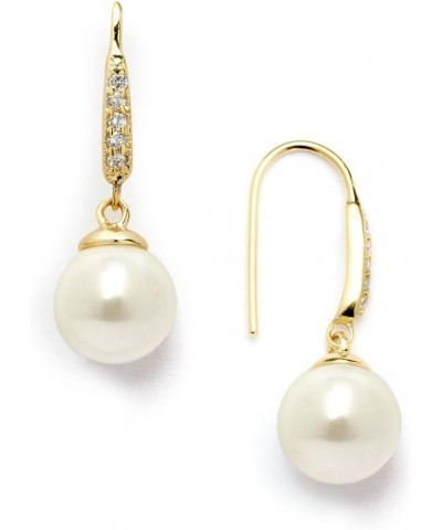 Pearl Drop Bridal Earring, Gold Wedding Earring for Brides, Bridesmaid, Mother's Day Jewelry Gift $10.80 Earrings