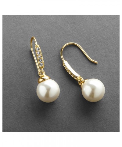 Pearl Drop Bridal Earring, Gold Wedding Earring for Brides, Bridesmaid, Mother's Day Jewelry Gift $10.80 Earrings