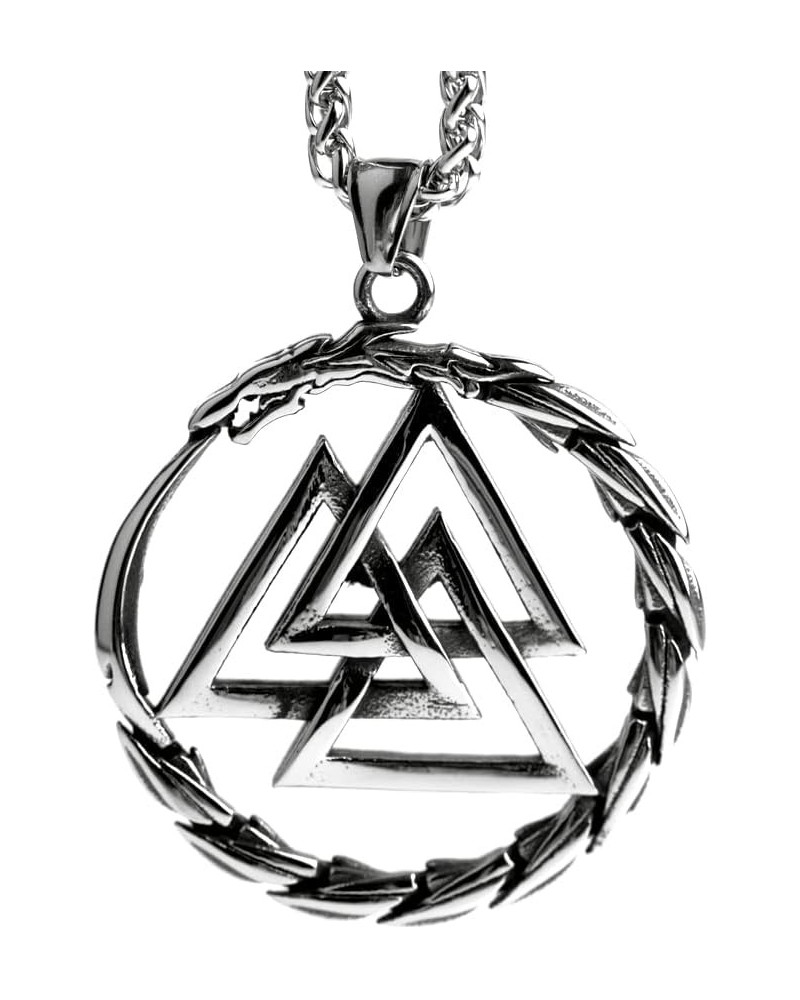 1PCS Norse Viking Necklace For Men Compass Vegvisir Necklace Original Talisman Jewelry Valknut S $4.50 Necklaces