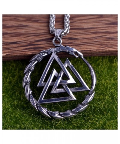 1PCS Norse Viking Necklace For Men Compass Vegvisir Necklace Original Talisman Jewelry Valknut S $4.50 Necklaces