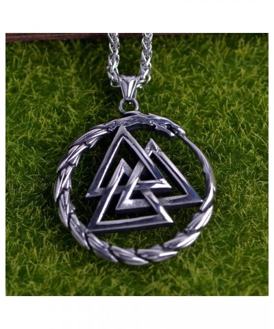 1PCS Norse Viking Necklace For Men Compass Vegvisir Necklace Original Talisman Jewelry Valknut S $4.50 Necklaces