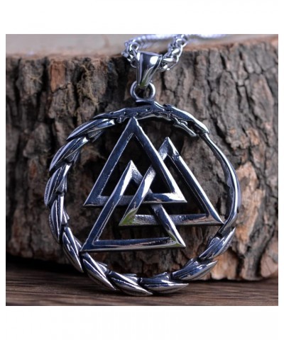 1PCS Norse Viking Necklace For Men Compass Vegvisir Necklace Original Talisman Jewelry Valknut S $4.50 Necklaces