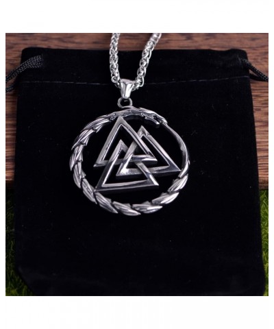 1PCS Norse Viking Necklace For Men Compass Vegvisir Necklace Original Talisman Jewelry Valknut S $4.50 Necklaces