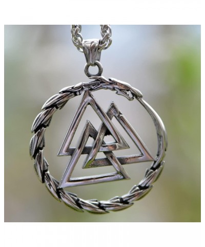 1PCS Norse Viking Necklace For Men Compass Vegvisir Necklace Original Talisman Jewelry Valknut S $4.50 Necklaces