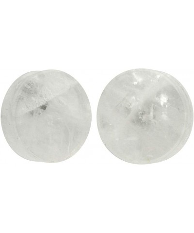 Pair of Cloudy Quartz Stone Double Flare Plugs (STN-649) 2g (6mm) $10.79 Body Jewelry