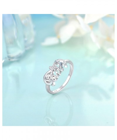 Faith Infinity Ring Cross Women Rings Hope Believe Ring Religious Jewelry $20.16 Rings