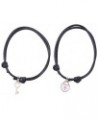 2pcs Couple Bracelet Key Heart Lock Charm Bracelet Jewelry Rope Bracelet Lovers Gifts for Women White $3.57 Bracelets