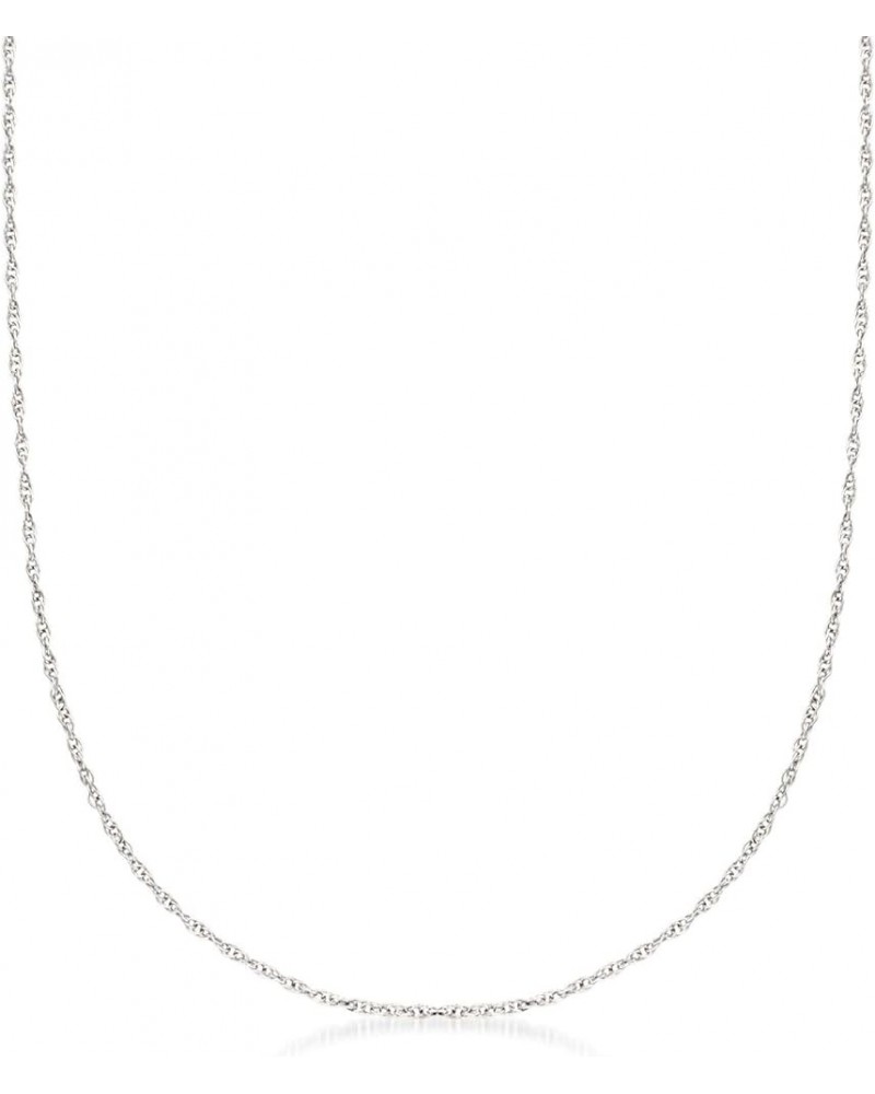 Italian 14kt White Gold Medium Rope-Chain Necklace 16.0 Inches $81.69 Necklaces