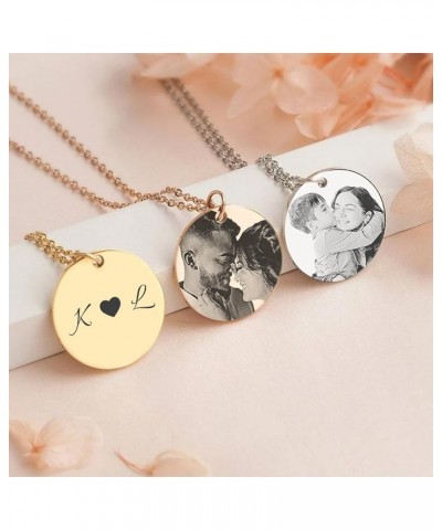 Picture Necklace Personalized Photo 18K Gold Plated customized necklace Engraved Photo Necklace Memorial Pendant Customized G...