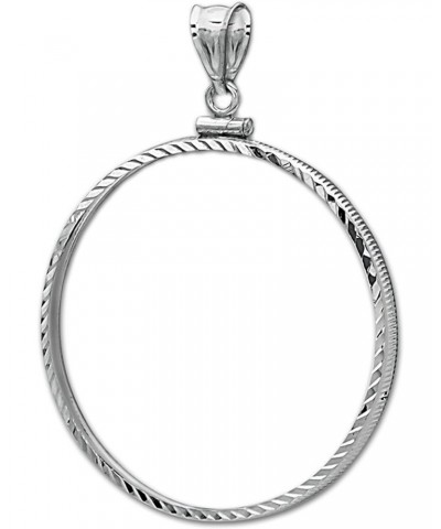 US 5 Cent Nickel Sterling Silver Diamond Cut Coin Bezel Frame Mount Pendant $22.59 Pendants