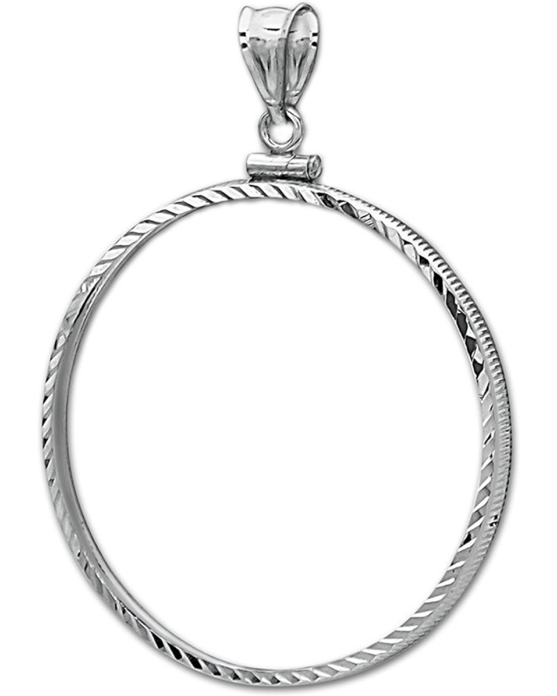 US 5 Cent Nickel Sterling Silver Diamond Cut Coin Bezel Frame Mount Pendant $22.59 Pendants