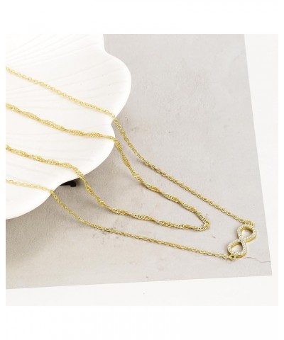 Dainty Gold Necklaces for Women Cubic Zirconia 14k Gold Plated Layered Necklaces Cute Y Drop Necklace Simple Diamond Choker N...