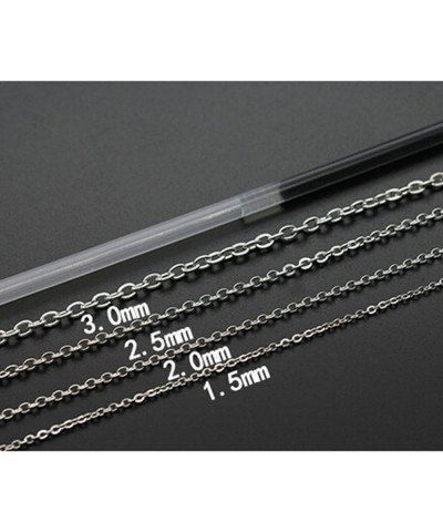 Women Cable Chain Link Chain Necklace Stainless Steel Silver Chain Necklace Width: 3MM Length: 50CM $8.24 Necklaces