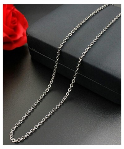 Women Cable Chain Link Chain Necklace Stainless Steel Silver Chain Necklace Width: 3MM Length: 50CM $8.24 Necklaces