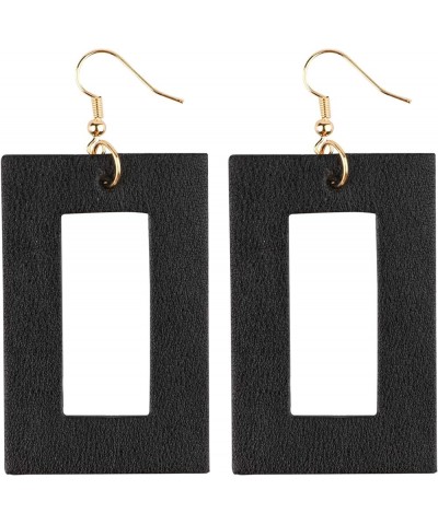 Leather Earrings for Women, Dangle Earrings Drop Lightweight Fashion for Girls, Gifts for Her 15-Black 1 $8.39 Earrings