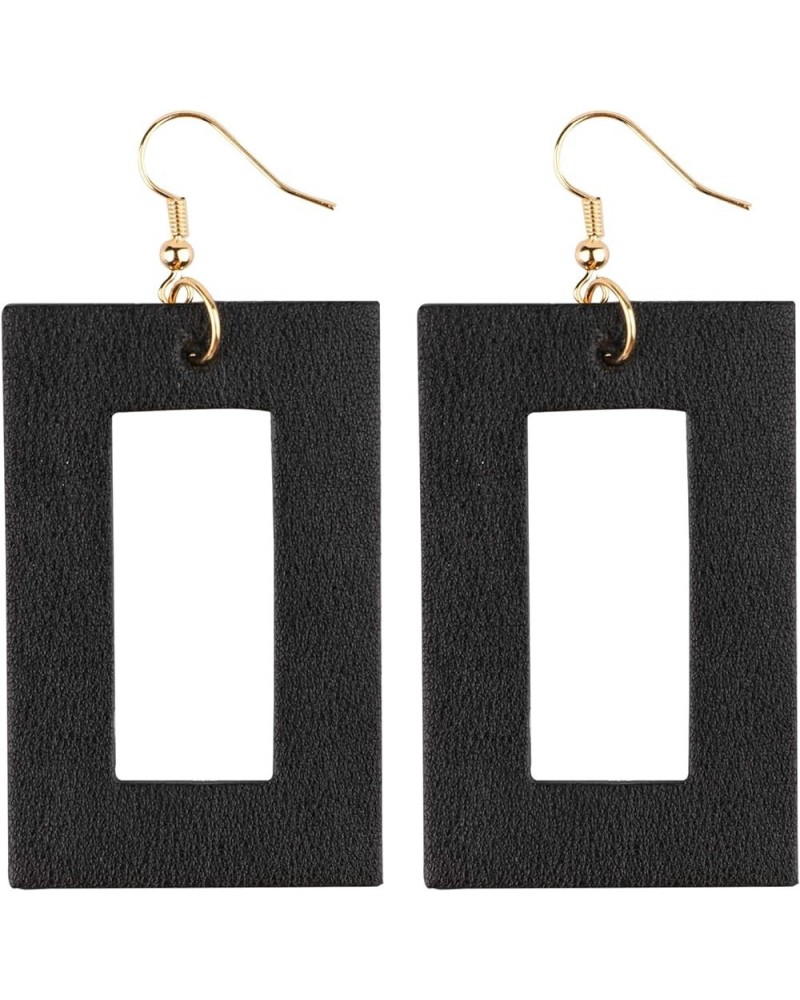 Leather Earrings for Women, Dangle Earrings Drop Lightweight Fashion for Girls, Gifts for Her 15-Black 1 $8.39 Earrings