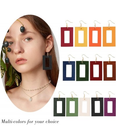 Leather Earrings for Women, Dangle Earrings Drop Lightweight Fashion for Girls, Gifts for Her 15-Black 1 $8.39 Earrings